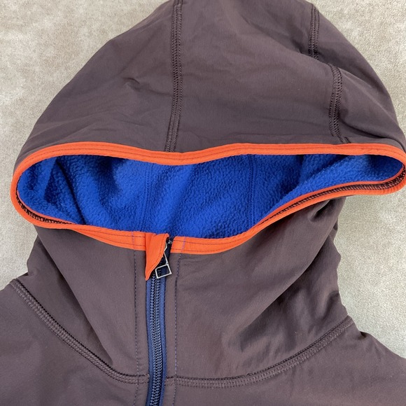Cotopaxi Fleece Jacket Hooded Full Zip Colorblock Zip Pocket Men Sz S Brown Blue - Picture 7 of 9
